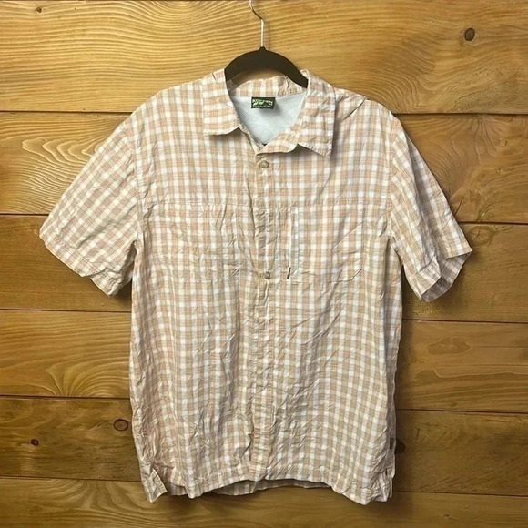MENS KOPPEN BUTTON DOWN SHORT SLEEVE SHIRT SIZE MEDIUM.‎ - Picture 1 of 7